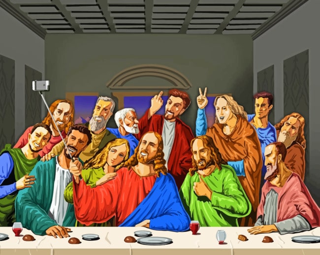 Saint Selfie The Last Supper paint by number