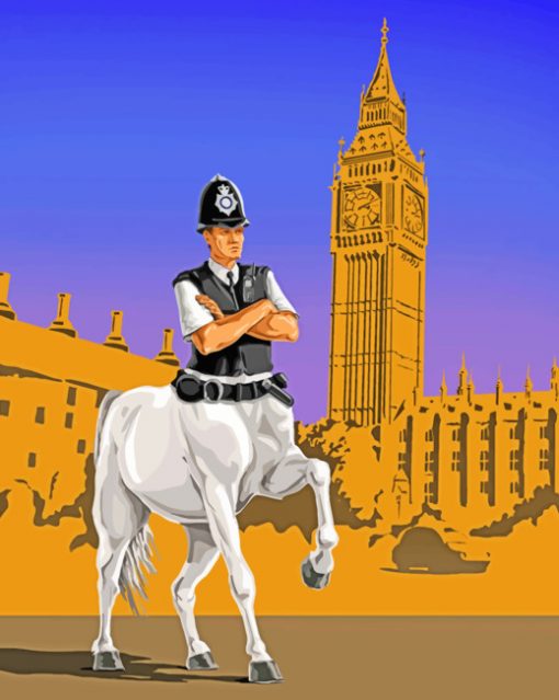 English Police Man paint by numbers