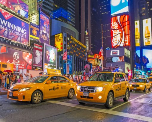 NYC Taxis paint by numbers