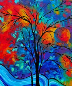 Abstract Tree Paint by numbers