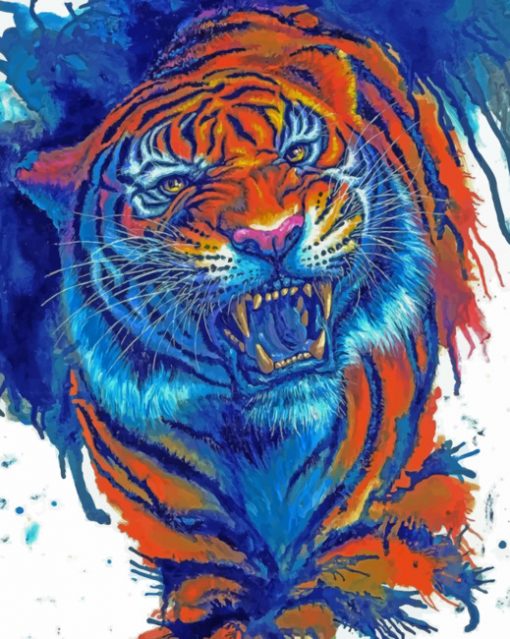 Angry Tiger paint by numbers