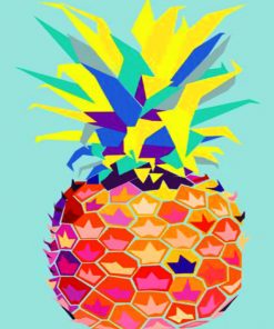 Colorful Tropical Pineapple Paint by numbers