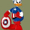 Donald Duck Captain America paint by numbers