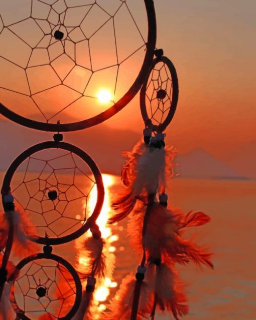 Sunset Dream Catcher paint by numbers