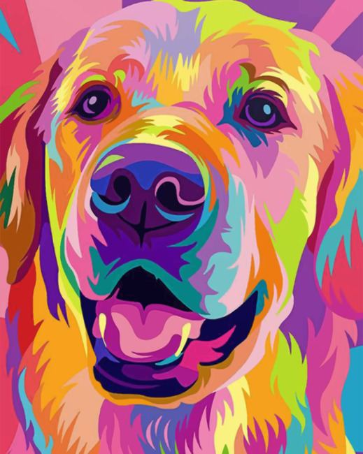 Golden Retriever - Paint By Number - Paint by numbers UK
