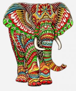 Mandala Colorful Elephant paint by numbers