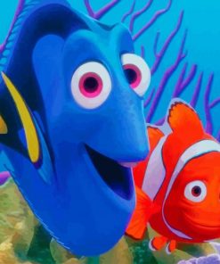 Nemo and Dory Finding Nemo paint by numbers