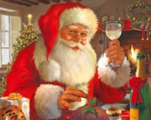 Santa Claus Celebrating Paint by numbers