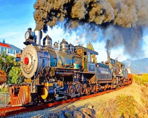 Steam Train paint by numbers