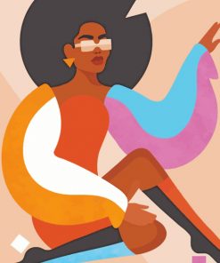 Afro Woman Illustration Paint by numbers
