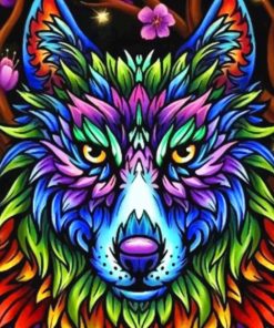 Colorful-Wolf-paint-by-numbers