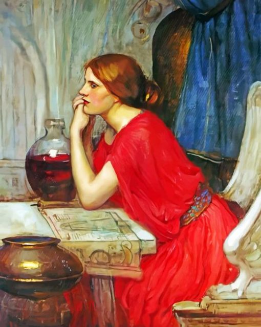 The-Sorceress-1911-Waterhouse-paint-by-numbers