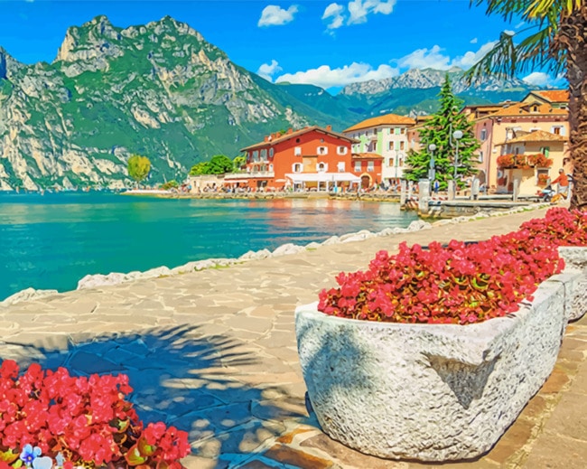 Aesthetic Lake Garda - Paint By Numbers - Paint by numbers