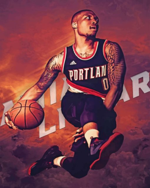 basketball-player-damian-lillard-paint-by-number