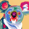 Artistic Colorful Koala - Paint By Numbers - Paint by numbers UK