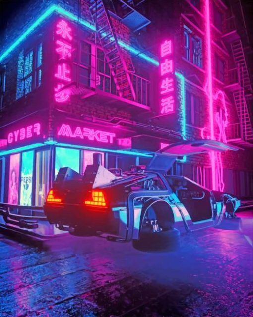 cool-delorean-paint-by-number