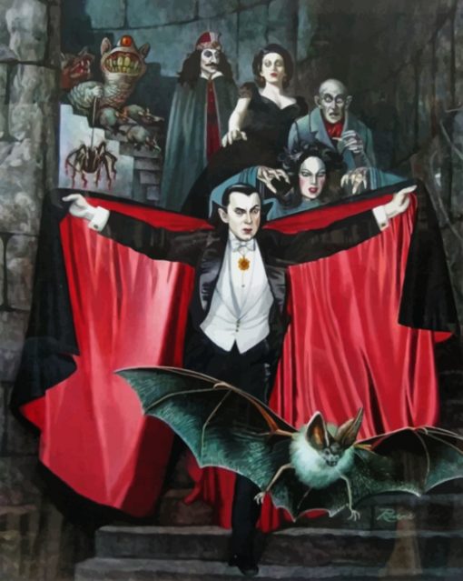 Dracula Family paint by numbers