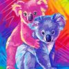 Artistic Colorful Koala - Paint By Numbers - Paint by numbers UK