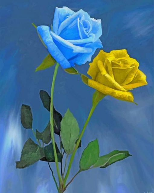 yellow-and-blue-rose-paint-by-numbers