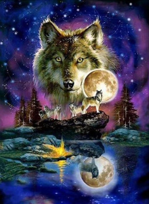 Beautiful-Wolf-And-Moon-DIY-Animals-Paint-By-Numbers-PBN-43831