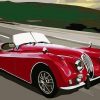 Red Jaguar XK120 Paint by numbers