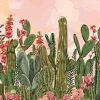 Cactus And Roses Art Paint by numbers