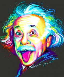 Colorful-albert-einstein-paint-by-numbers