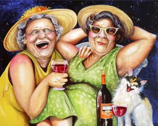 Fat Ladies Drinking paint by numbers