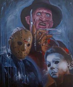 Freddy Krueger Michael Myers Paint by numbers
