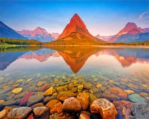 Glacier National Park Montana Paint by numbers