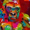 Colorful Gorilla Art Paint by numbers