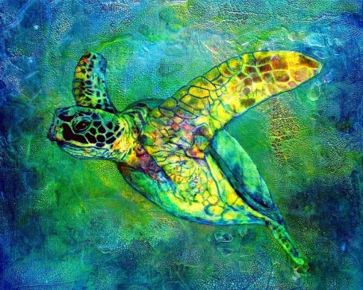 Green-Turtle-DIY-Animals-Paint-By-Numbers-PBN-24539
