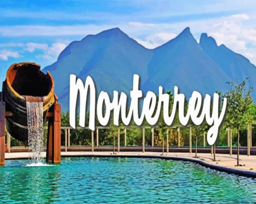Monterrey Mexico Landscape Paint by numbers