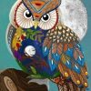 Owl and Full Moon Paint by numbers