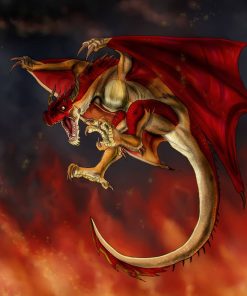 Red-Wyvern-Dragon-paint-by-numbers
