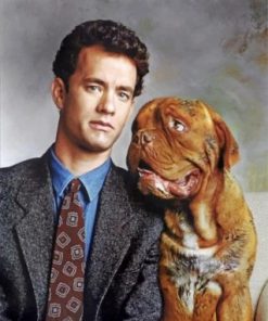 Tom Hanks And His Dog Paint by numbers