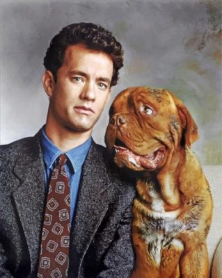 Tom Hanks And His Dog Paint by numbers