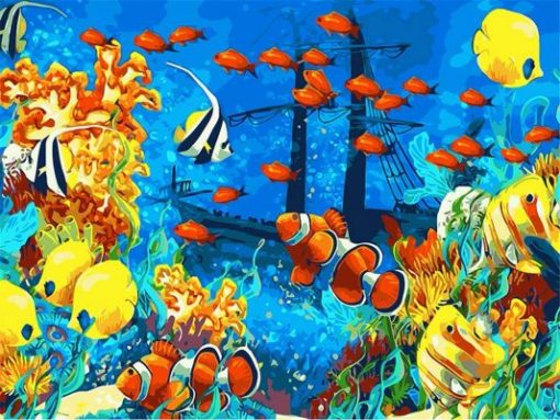 Underwater Fishes Paint by numbers
