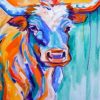 Abstract Cow Paint by numbers