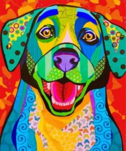 Abstract Dog Paint by numbers