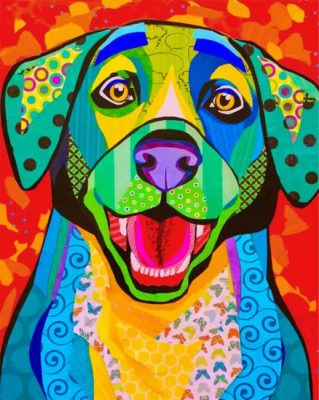 Abstract Dog Paint by numbers