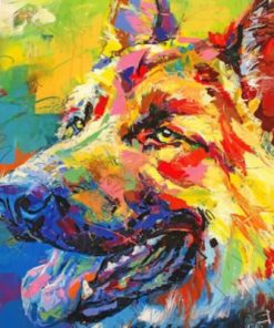 Abstract Dog paint by numbers