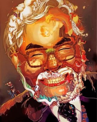 Abstract Hayao Miyazaki Paint by numbebrs