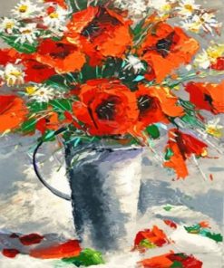 Abstract Poppies Paint by numbers