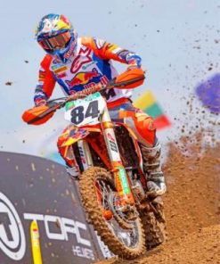 Aesthetic Cool Motocross Paint by numbers