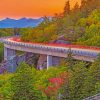 Aesthetic Blue Ridge Parkway paint by numbers