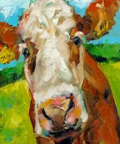 Aesthetic Abstract Cow Paint by numbers