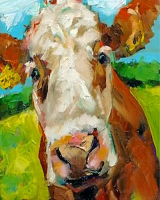 Aesthetic Abstract Cow Paint by numbers