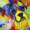 aesthetic abstract dog paint by number