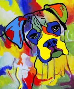 aesthetic abstract dog paint by number